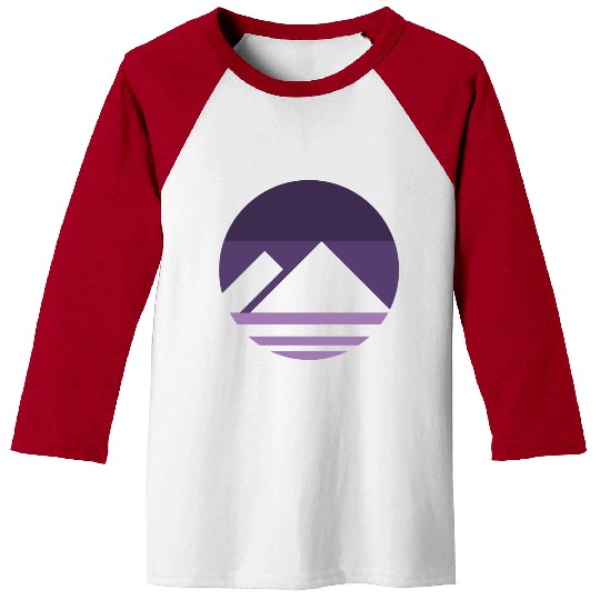 Purple Mountain Aesthetic Nature Grunge Baseball Tees