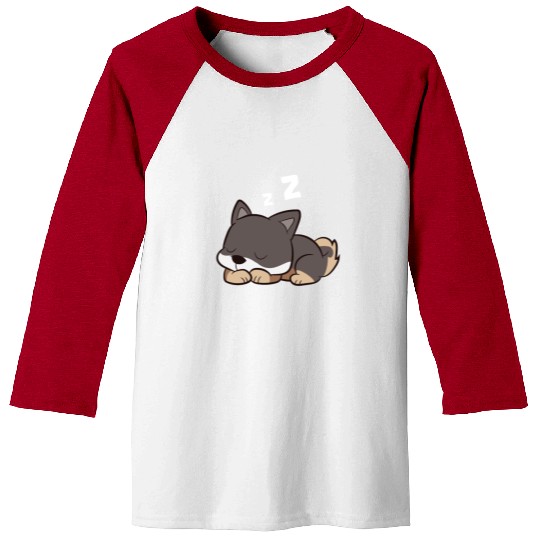 Shikoku Dog Sleeping Kochi-Ken Dog Japan Shikoku Baseball Tees