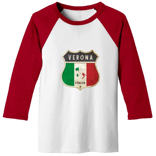 Verona Italy coat of arms flags design Baseball Tees