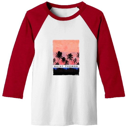 Saint Thomas Caribbean Vacation Souvenir Beach Baseball Tees