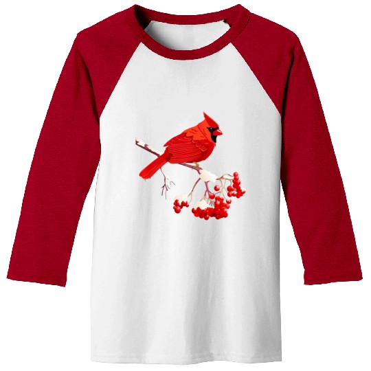 Awesome Red Cardinal Birds Gift Nature Lover Funny Baseball Tees