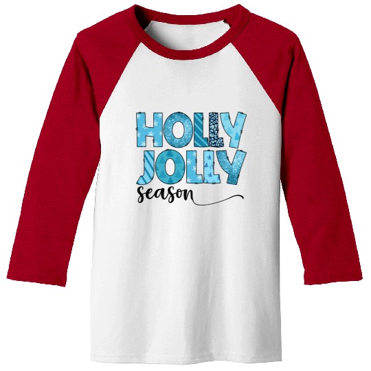 Holly Jolly season sublimation Baseball Tees