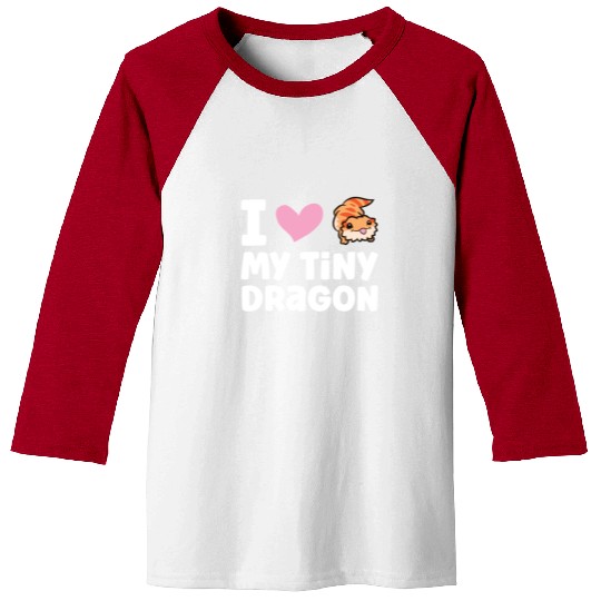 I Love My Tiny Dragon Reptile Pogona Lizard Baseball Tees