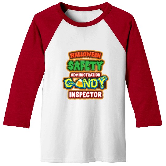 Halloween Costume Halloween Safety Candy Inspector Baseball Tees
