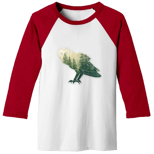 Owls silhouette abstract in nature funny idea Baseball Tees