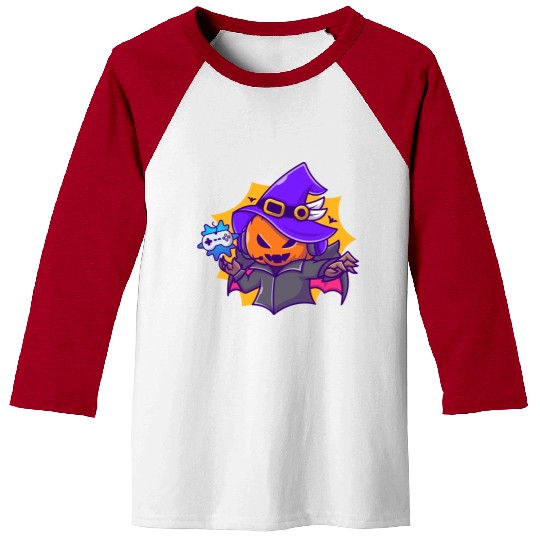 Gamer witches pumpkin vampire - halloween Baseball Tees