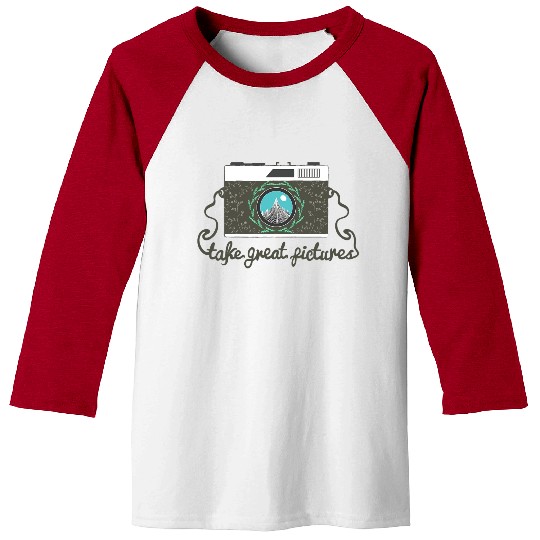 Take Great Pictures Vintage Camera Photography T S Baseball Tees