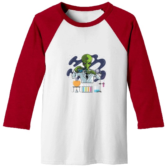 Psychedelic Alien Lab Technician Gift Baseball Tees