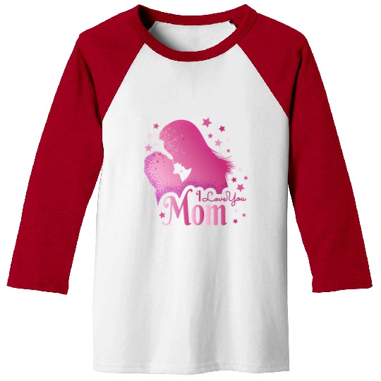 I Love you MOM ! Baseball Tees