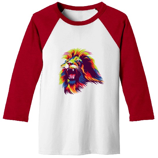 Lion Colorful Baseball Tees
