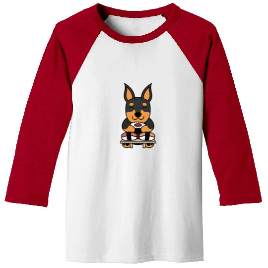 Sushi Lover Miniature Pinscher Baseball Tees