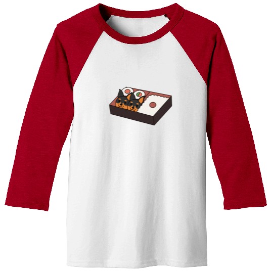 Sushi Bento Box Doberman Baseball Tees