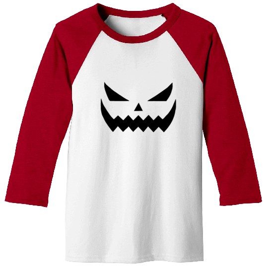 Giant Jack O' Lantern Face | Halloween Pumpkin Fun Baseball Tees