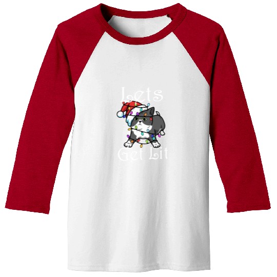 Lets get lit christmas Baseball Tees