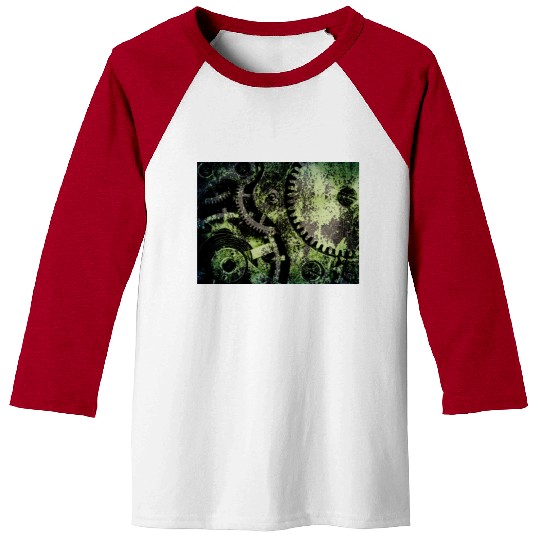 Clock Mechanism Copper Oxide Steampunk Abstract Baseball Tees