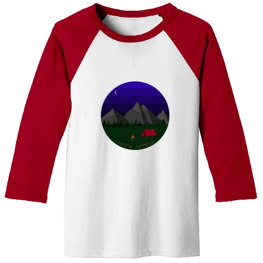 I hate People camping Baseball Tees