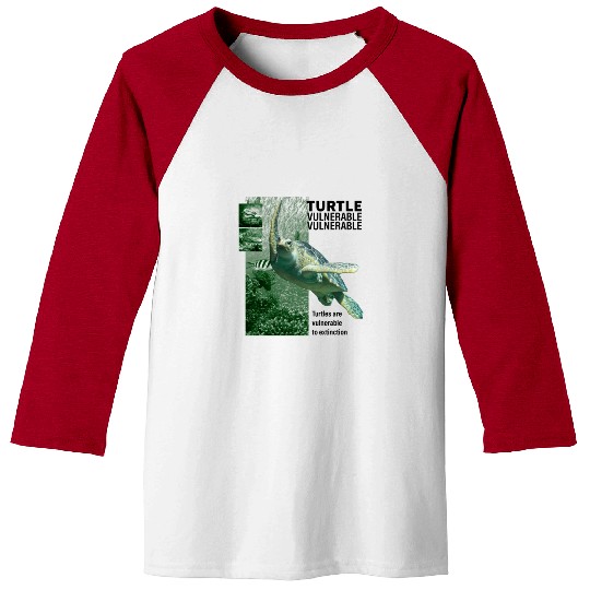 Turtle layout green Baseball Tees
