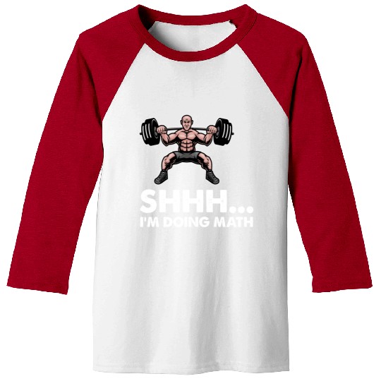 Shhh Im Doing Math Gym Fitness Math Lovers Distres Baseball Tees