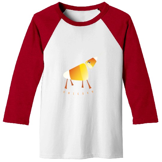 UNICORN Funny Candy Corn Halloween Baseball Tees