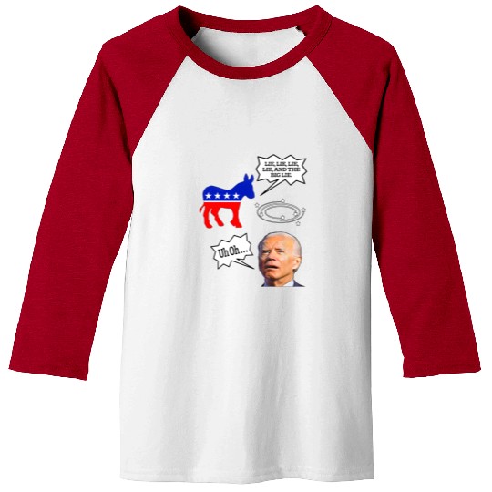 Biden Donkey pox lie lie lie lie and the big lie Baseball Tees