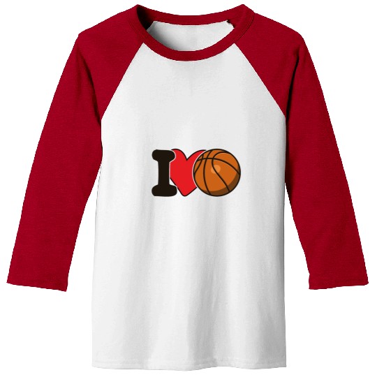 I Love Basketball For Basketball Lover Baseball Tees