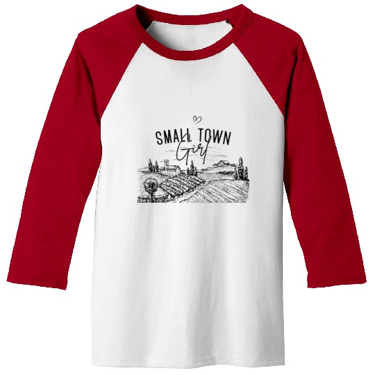 Small Town Girl with Landscape Baseball Tees