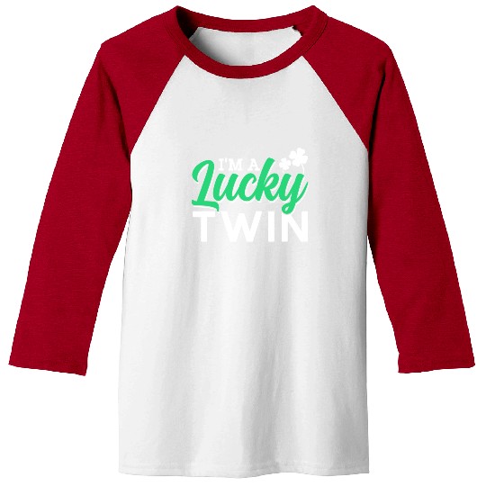 I'm A Lucky Twin Ireland Irish St. Patricks Day Baseball Tees