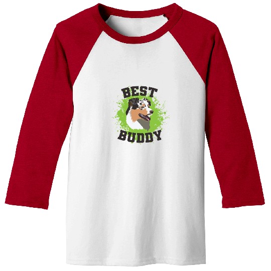 Best Buddy Australian Shepherd Dog Animal Baseball Tees