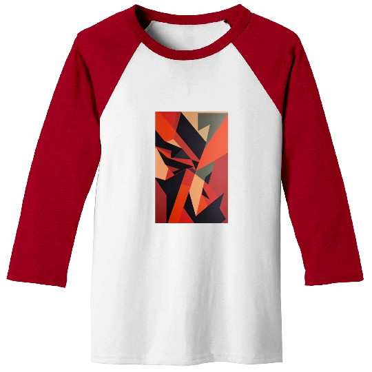 Colorful Abstract Minimalist Baseball Tees