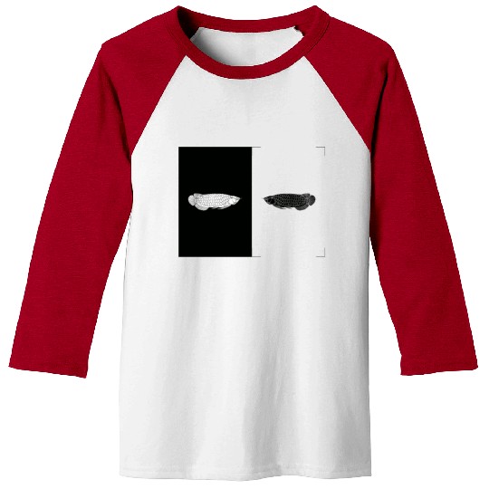 Asian arowana fish illustration for kids Baseball Tees