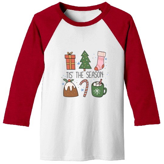 Tis the Season Christmas Baseball Tees