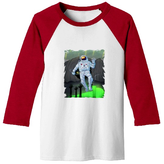 Astronaut in a green demon world Baseball Tees