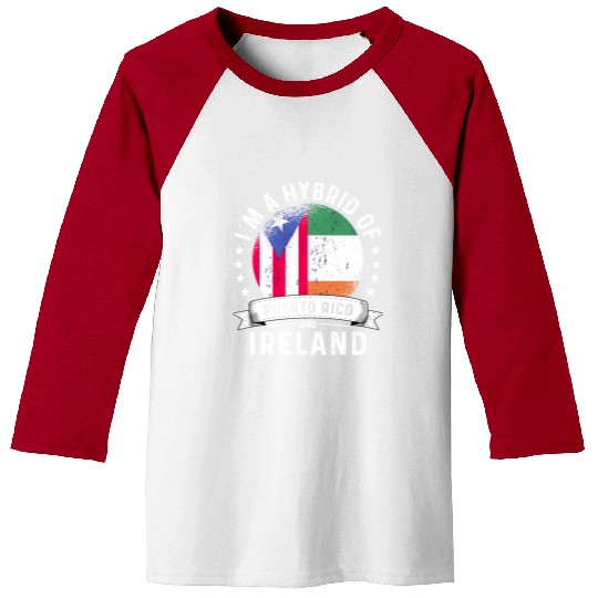 Puerto Rico Flag Ireland Grown Country Flags Baseball Tees