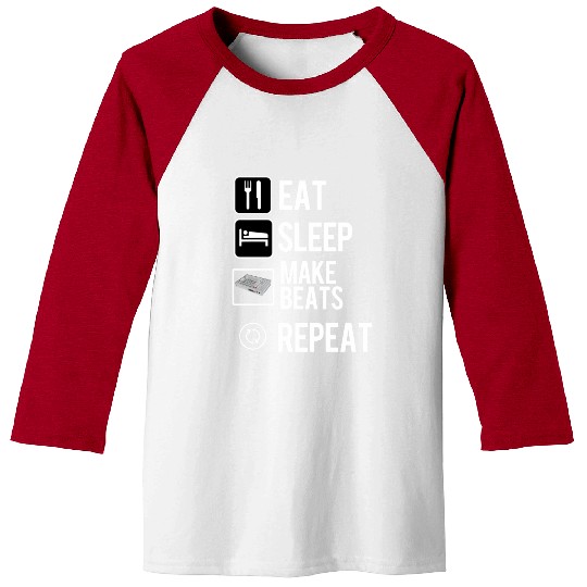 Eat Sleep Make Beats Repeat Hip Hop Music Producer Baseball Tees