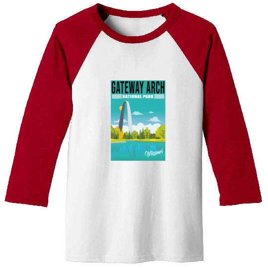 Gateway Arch National Park Missouri, St Louis Baseball Tees