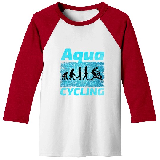 Aqua Cycling Swimming Pool Fitness Evolution Baseball Tees