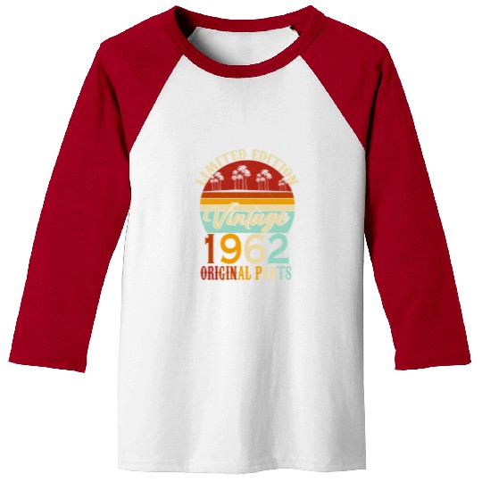 1962 Born Vintage Birthday Retro Baseball Tees