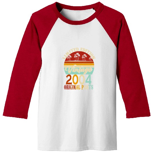 2004 Vintage born Vintage Birthday Retro Baseball Tees