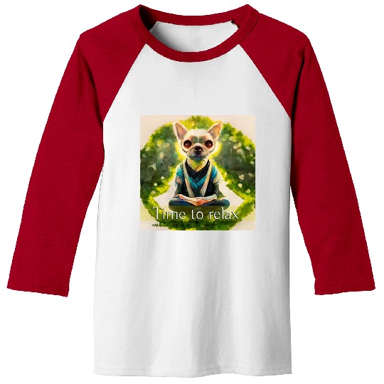 dog relaxion, buddhist chihuahua Baseball Tees