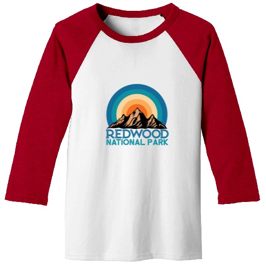 Cool Vintage Retro Redwood National Park Mountain Baseball Tees