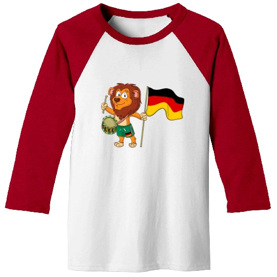 Lion with the Germany flag Baseball Tees