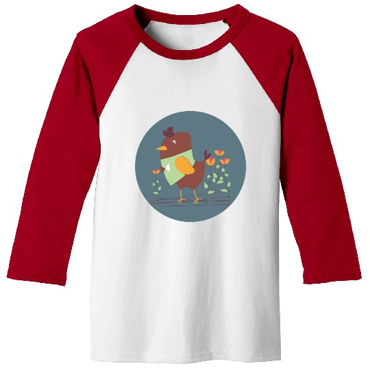 Kawaii cute chicken for farmers own farm animals Baseball Tees