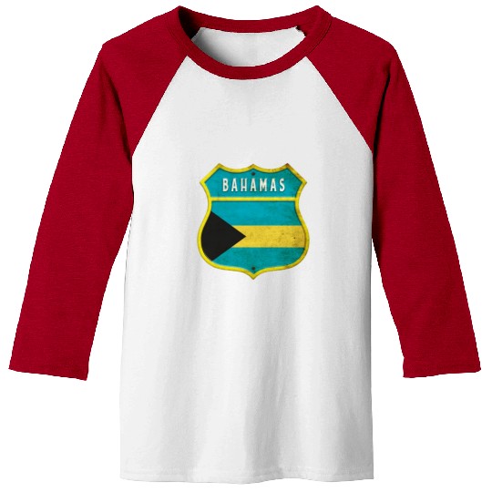 Bahamas coat of arms flag design Baseball Tees