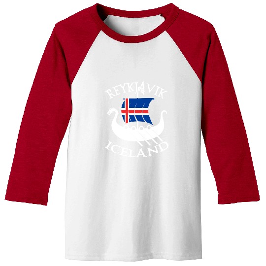 Reykjavik Iceland Dragon Boat Vikings Baseball Tees