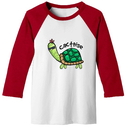 Cool Tortoise Mixed Cactus Cactoise Baseball Tees