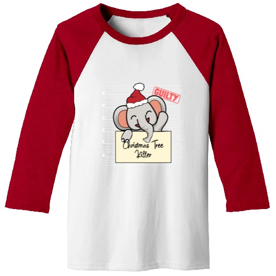 Elephant christmas funny prison Baseball Tees