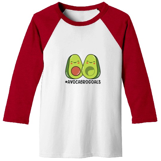 Sibling Big Brother Avocado Goals Hilarious Puns Baseball Tees