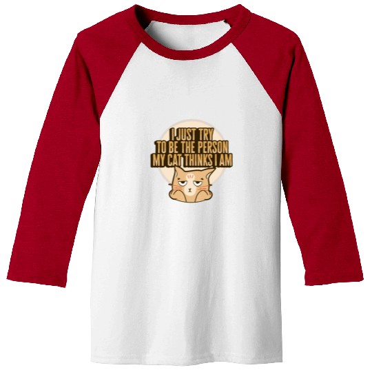 Cat Meme Design for a Cat Lady or Cat Mom Baseball Tees
