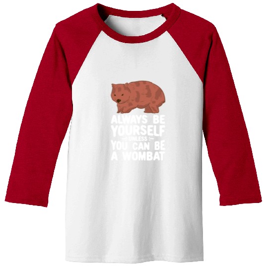 Native Australian Animal Lovers Cute Wombat Baseball Tees