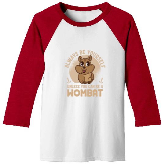 Native Australian Animal Lovers Cute Wombat Baseball Tees